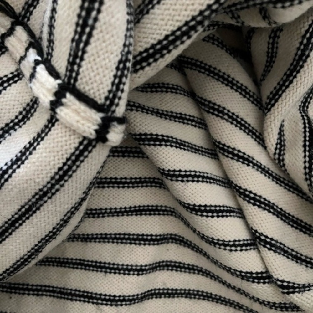 oversized wool handknit striped turtleneck - Picture 2 of 7